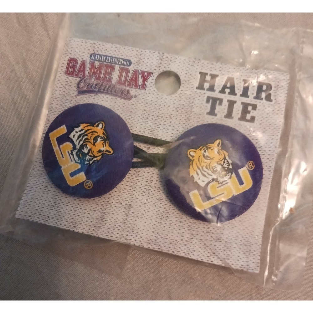 NEW Game‎ Day Outfitters Set of Louisiana State Univer,sity LSU Tigers Hair Ties